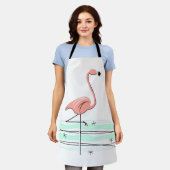 Flamingo Ozean überall in der Schürze (Getragen)