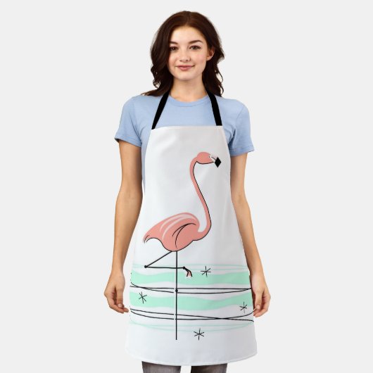 Flamingo Ozean überall in der Schürze (Getragen)