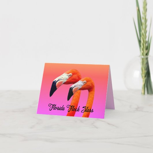 "Flamingo-Paar"  Karte (Vorderseite)