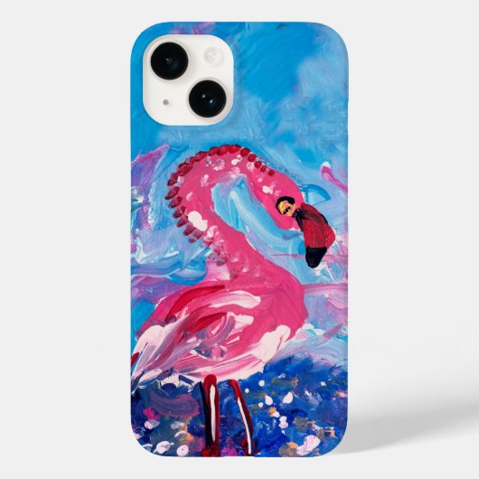 Flamingo Painting Case-Mate iPhone Hülle (Rückseite)