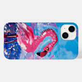 Flamingo Painting Case-Mate iPhone Hülle (Rückseite (Horizontal))