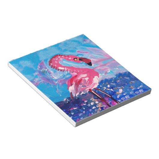 Flamingo Painting Notizblock (angewinkelt)