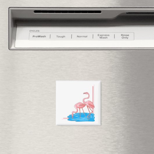 Flamingo Pair Magnet (In Situ (Geschirrspüler))