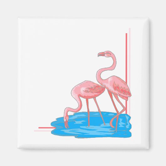 Flamingo Pair Magnet (Vorne)