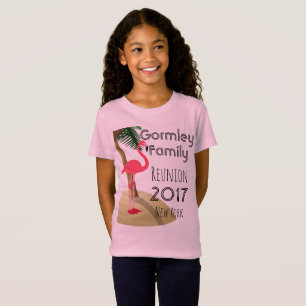 Flamingo Palm Tree Tropische Wiedersehen Girls T-Shirt