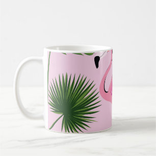 Flamingo Palm Verlasse tropisches Design Kaffeetasse