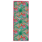 Flamingo-Palme-Leinwand-Blick Geschenktüte Für Weinflaschen (Vorderseite)