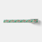 Flamingo-Palme-Leinwand-Blick Satinband (Vorderseite)