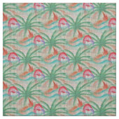 Flamingo-Palme-Leinwand-Blick Stoff (Muster)