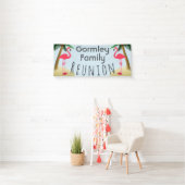 Flamingo-Palme-tropische Banner (Insitu)