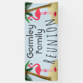 Flamingo-Palme-tropische Banner (Vertikal)