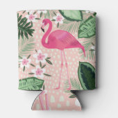 Flamingo, Palmen, Küchendesign Dosenkühler (Rückseite)