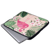 Flamingo, Palmen, Küchendesign Laptopschutzhülle (Vorne Knopf)