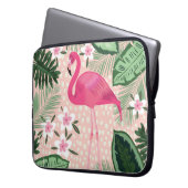 Flamingo, Palmen, Küchendesign Laptopschutzhülle (Vorderseite Links)