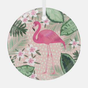 Flamingo, Palmen, Küchendesign Ornament Aus Glas