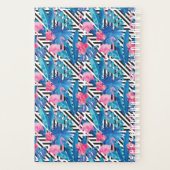 Flamingo & Palms auf geometrischem Muster Planer (Rückseite)