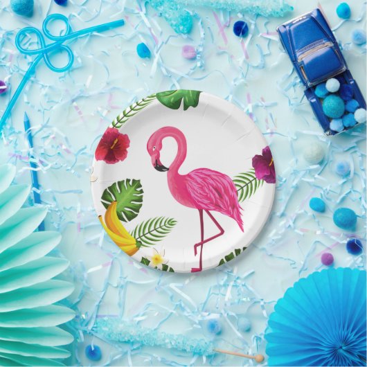 Flamingo-PapierParty-Teller-Geschirr Pappteller (Party)
