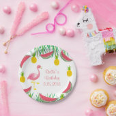 Flamingo-PapierTeller Pappteller (Party)