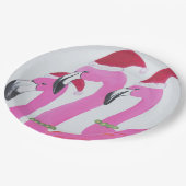 Flamingo Pappteller (Schrägansicht)