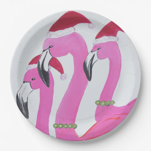 Flamingo Pappteller (Vorderseite)
