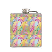 Flamingo-Parade Flachmann (Rückseite)