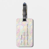 Flamingo-Parade Gepäckanhänger (Rückseite vertikal)