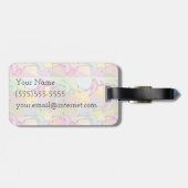 Flamingo-Parade Gepäckanhänger (Rückseite horizontal)