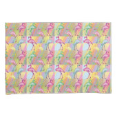 Flamingo-Parade Kissenbezug (Vorderseite-Rechts)