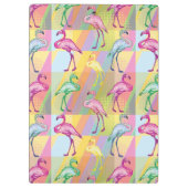 Flamingo-Parade Klemmbrett (Rückseite)