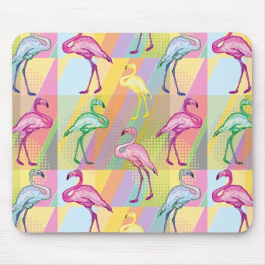 Flamingo-Parade Mousepad (Vorne)