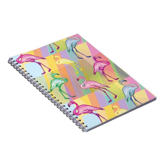 Flamingo-Parade Notizblock (Rechte Seite)