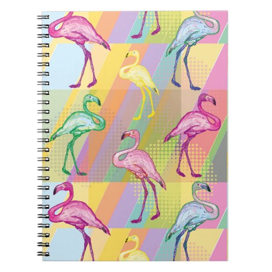 Flamingo-Parade Notizblock (Vorderseite)