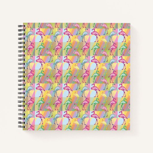 Flamingo Parade Notizbuch (Vorderseite)