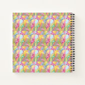 Flamingo Parade Notizbuch (Rückseite)