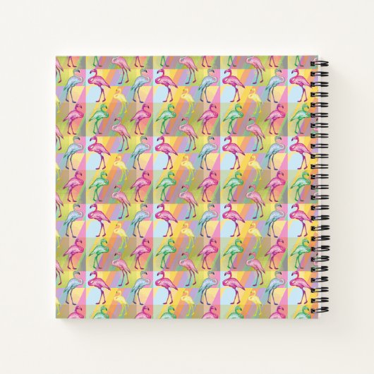 Flamingo Parade Notizbuch (Rückseite)