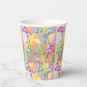 Flamingo Parade Pappbecher (Vorderseite)