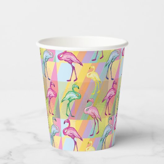 Flamingo Parade Pappbecher (Rückseite)