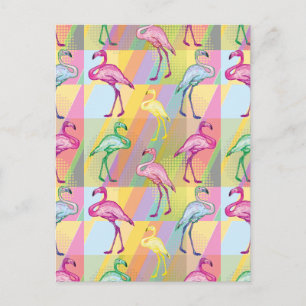 Flamingo Parade Postkarte
