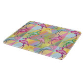 Flamingo-Parade Schneidebrett (Ecke)