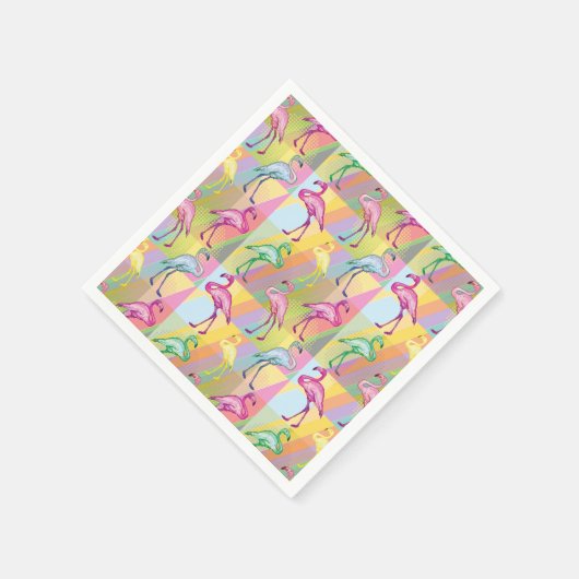 Flamingo Parade Serviette (Ecke)