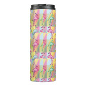 Flamingo-Parade Thermosbecher (Rückseite)