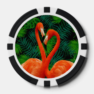 Flamingo-Paradies-Poker-Chips, schwarz Pokerchips