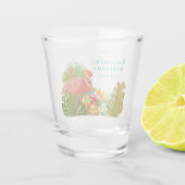 Flamingo-Paradies Schnapsglas (Rückseite)