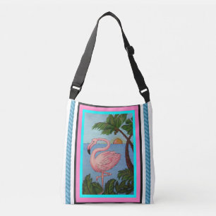 Flamingo-Paradies-Tasche Bage Tragetaschen Mit Langen Trägern