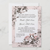 Flamingo Paradise Beach Hochzeit Einladung (Rückseite)