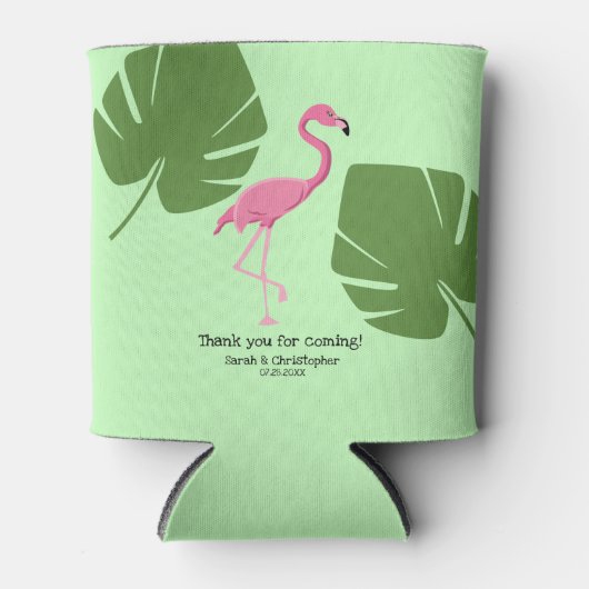 "Flamingo Paradise" Custom Can Cooler mit Tropica Dosenkühler (Vorderseite)