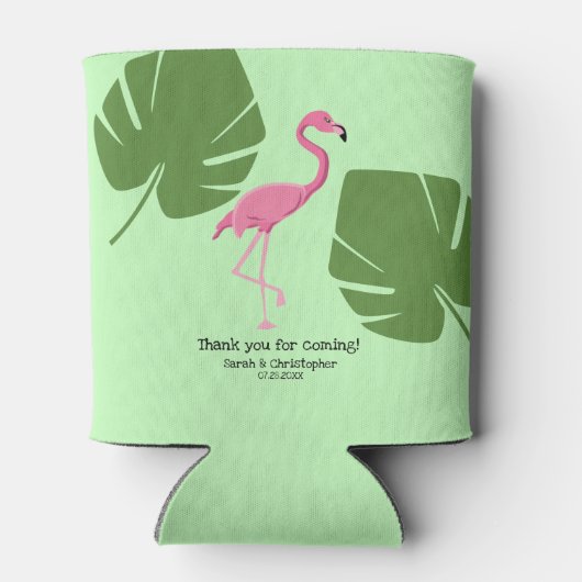 "Flamingo Paradise" Custom Can Cooler mit Tropica Dosenkühler (Rückseite)