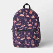 Flamingo Paradise Pattern Bedruckter Rucksack (Vorderseite)