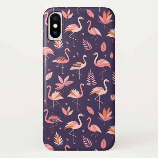 Flamingo Paradise Pattern Case-Mate iPhone Hülle (Rückseite)