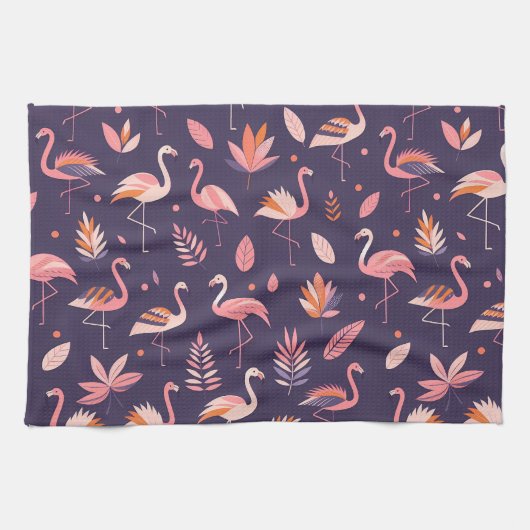 Flamingo Paradise Pattern Geschirrtuch (Horizontal)